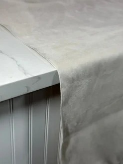 Microfiber Suede Table Linen in Ivory