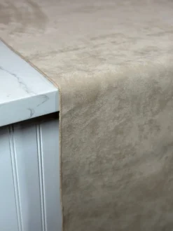 Microfiber Suede Table Linen in Khaki