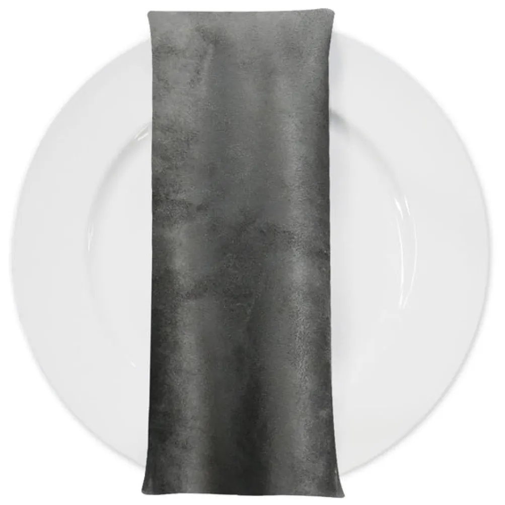 Microfiber Suede Table Napkin in DK Grey
