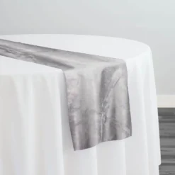 Microfiber Suede Table Runner in Lt Grey