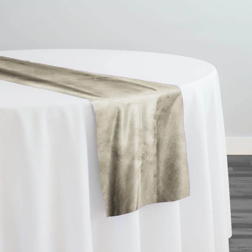 Microfiber Suede Table Runner in Khaki