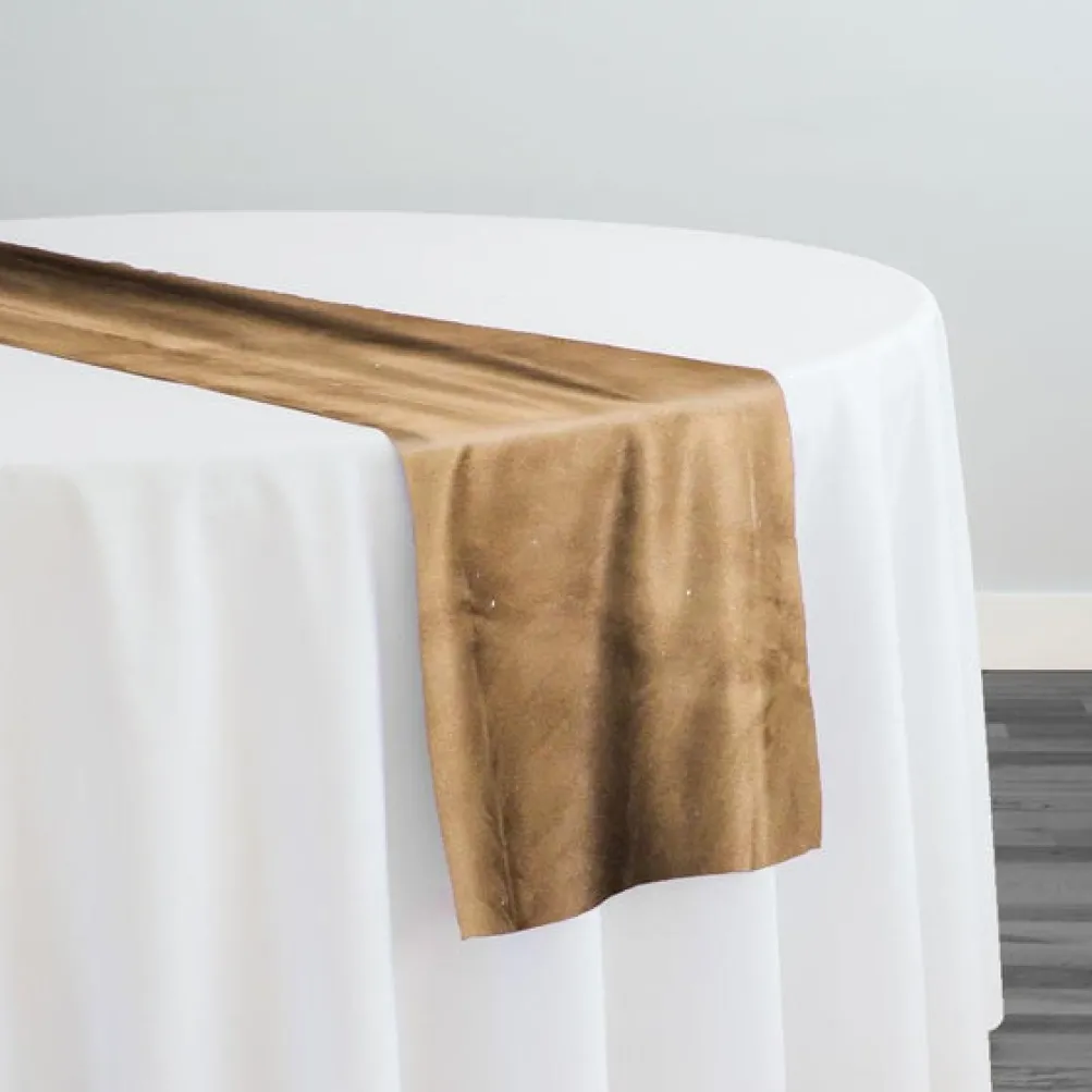 Microfiber Suede Table Runner in Camel