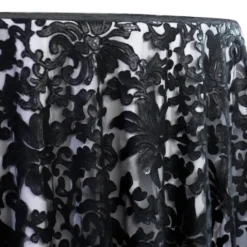 Milan Lace Table Linen in Black