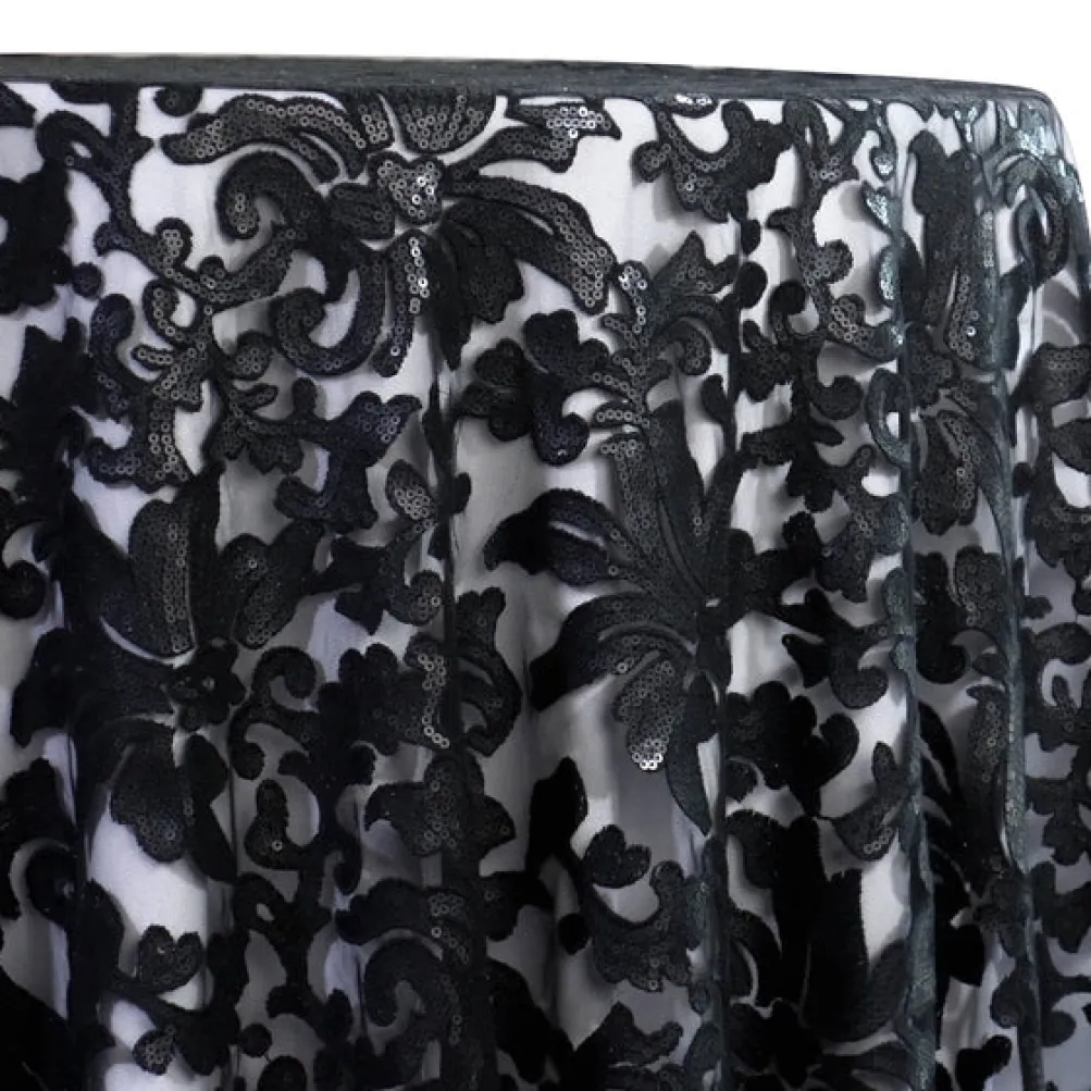 Milan Lace Table Linen in Black