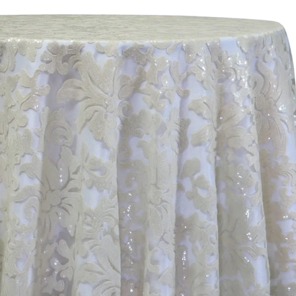 Milan Lace Table Linen in Ivory