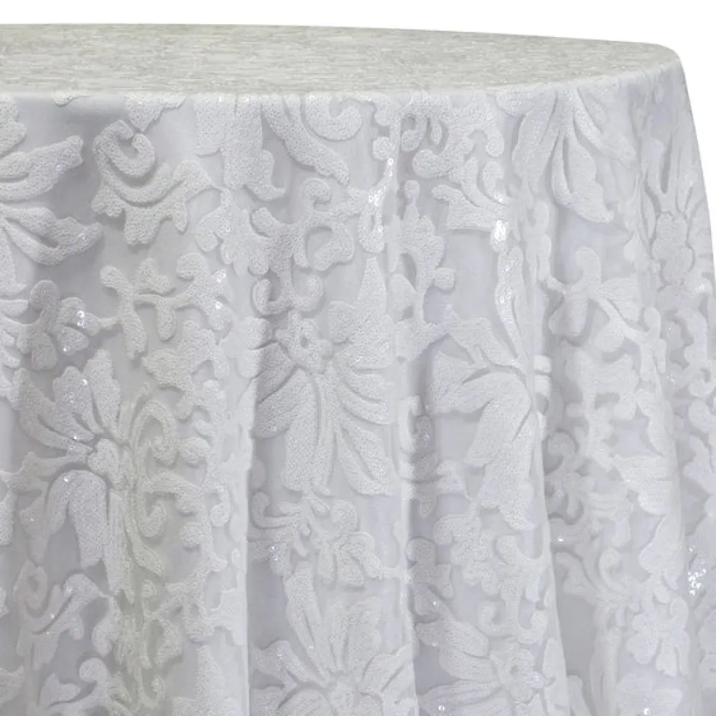 Milan Lace Table Linen in White