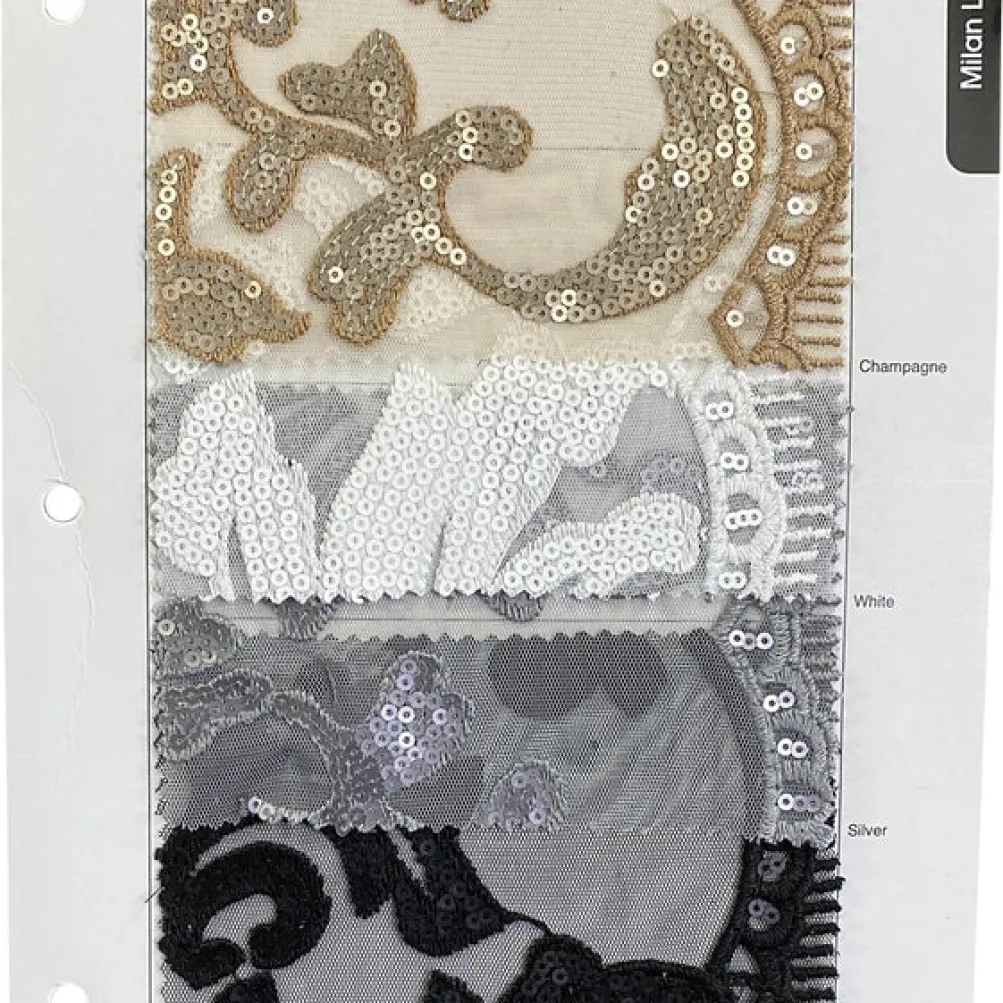 Milan Lace Table Runner in Silver
