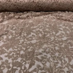 Milan Lace (w/ Poly Lining) Table Napkin in Champagne