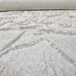 Milan Lace (w/ Poly Lining) Table Napkin in White