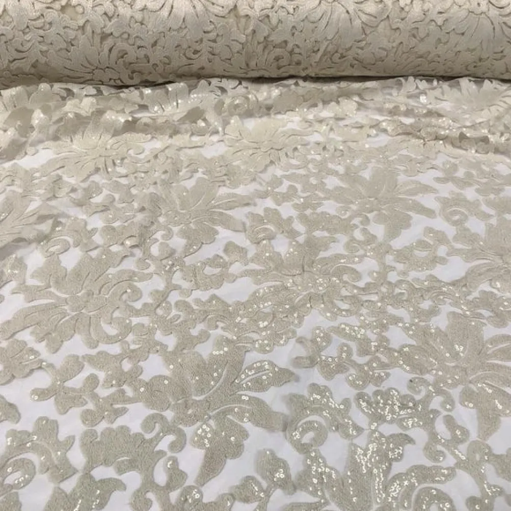 Milan Lace (w/ Poly Lining) Table Napkin in Ivory