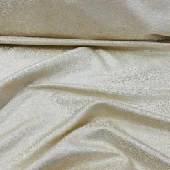 Miramar Jacquard Table Linen in Ivory and Gold
