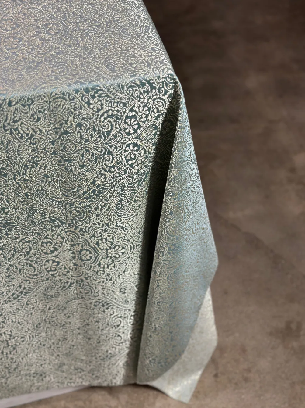 Miramar Jacquard Table Linen in Seafoam