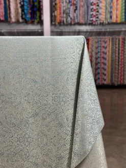 Miramar Jacquard Table Linen in Seafoam