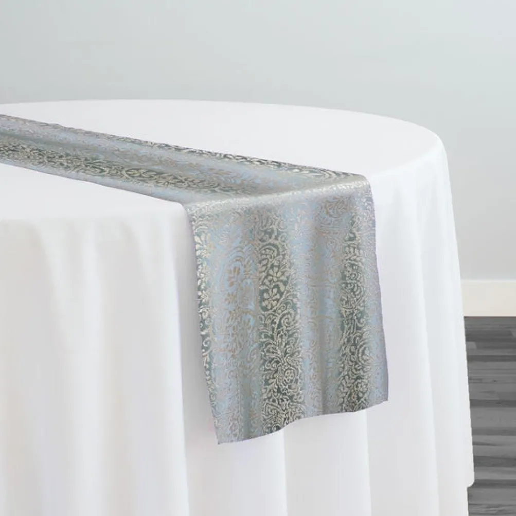 Miramar Jacquard Table Runner in Seafoam