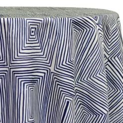 Modena (Poly Print) Table Linen in Navy