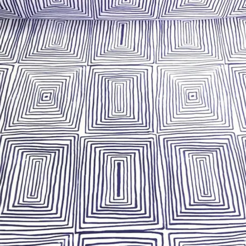Modena (Poly Print) Table Linen in Navy