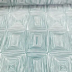 Modena (Poly Print) Table Linen in Green