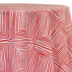 Modena (Poly Print) Table Linen in Red