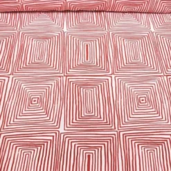 Modena (Poly Print) Table Linen in Red
