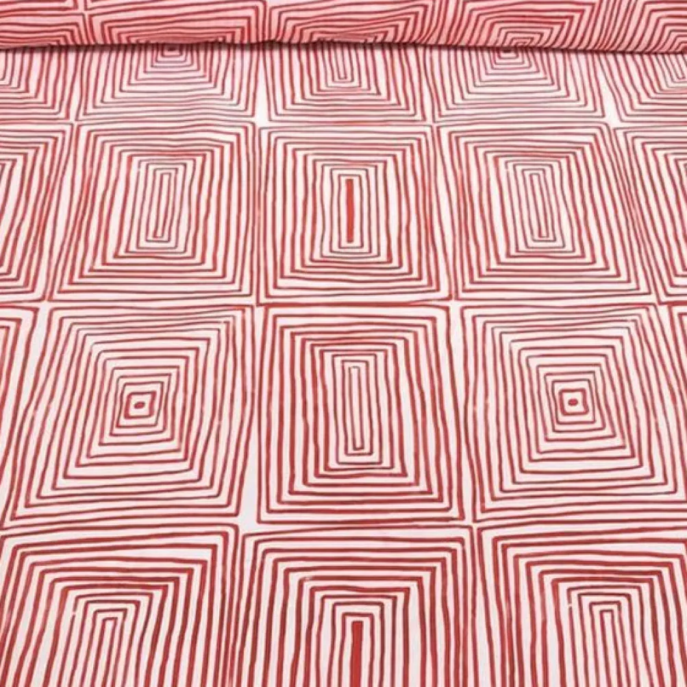 Modena (Poly Print) Table Linen in Red