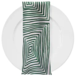 Modena (Poly Print) Table Napkin in Green