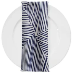 Modena (Poly Print) Table Napkin in Navy