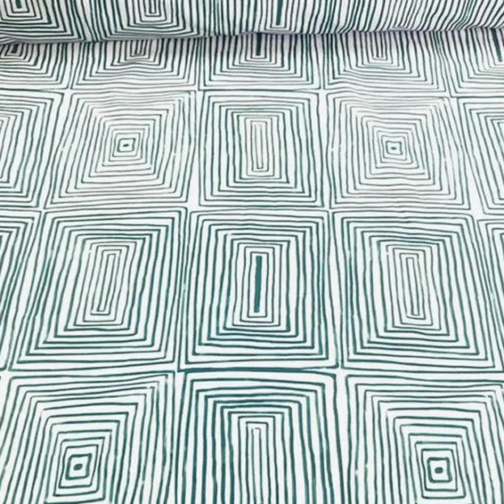 Modena (Poly Print) Table Runner in Green