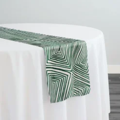 Modena (Poly Print) Table Runner in Green