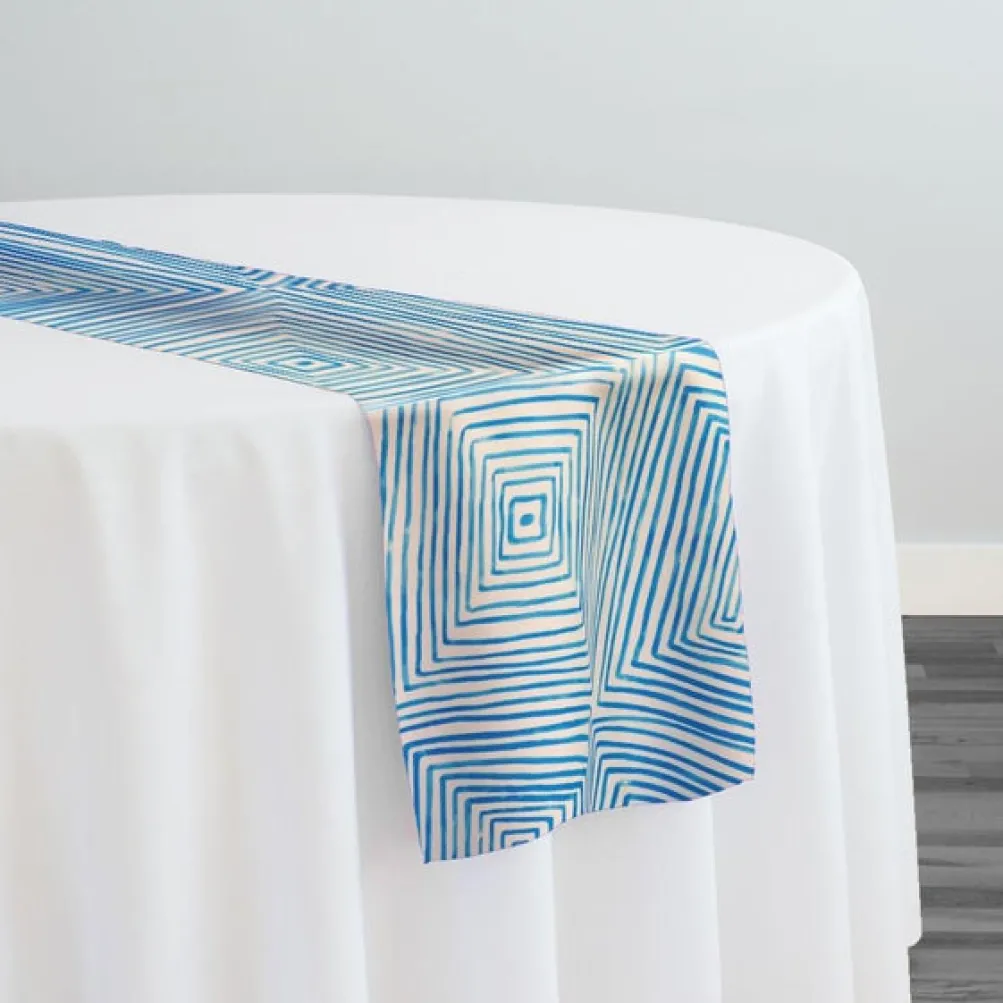 Modena (Poly Print) Table Runner in Turquoise