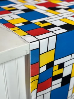 Mondrian (Poly Print) Table Linen in Red