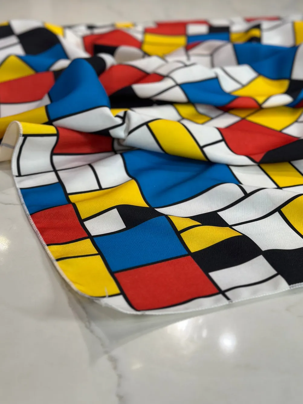 Mondrian (Poly Print) Table Linen in Red