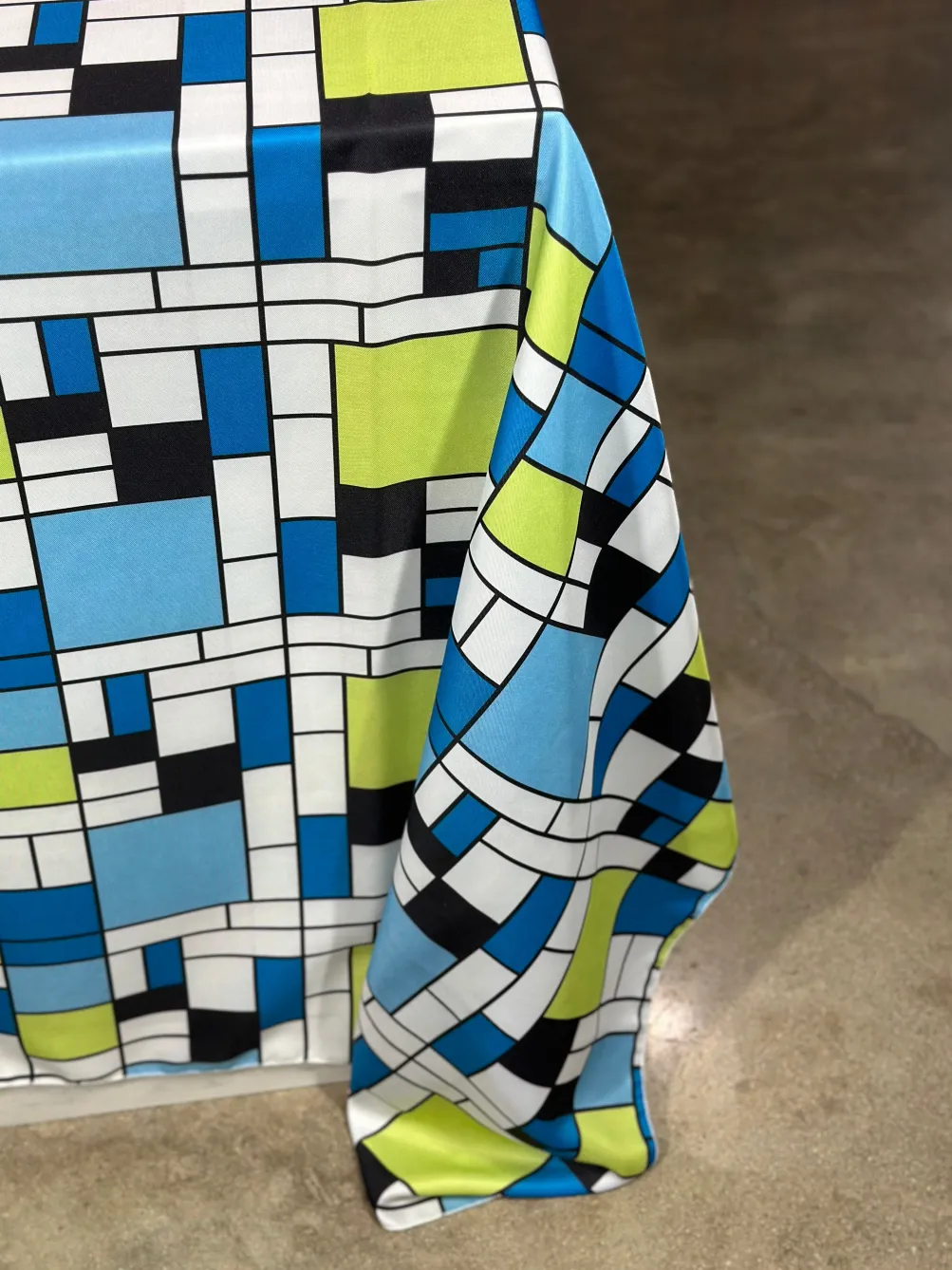 Mondrian (Poly Print) Table Linen in Blue