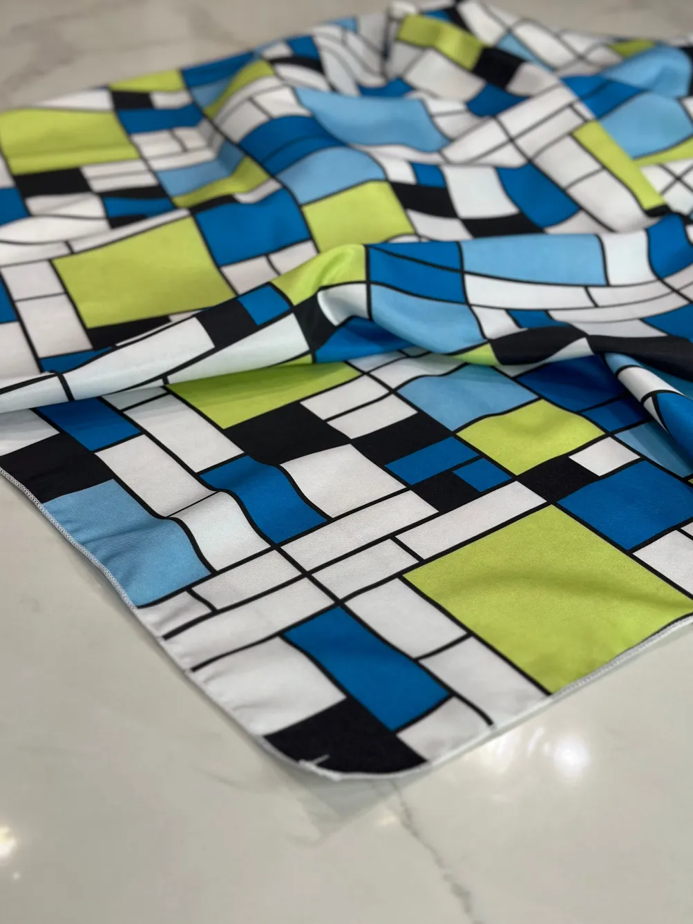 Mondrian (Poly Print) Table Linen in Blue