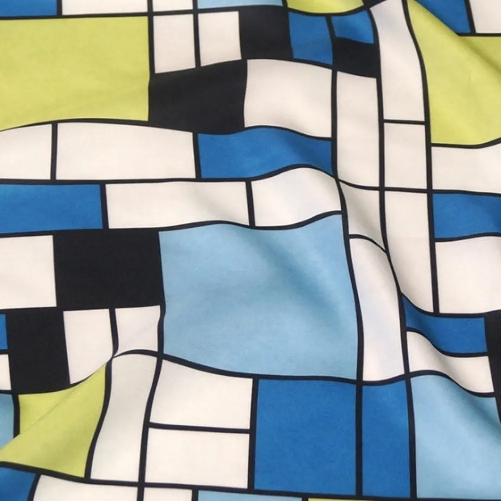 Mondrian (Poly Print) Table Linen in Blue