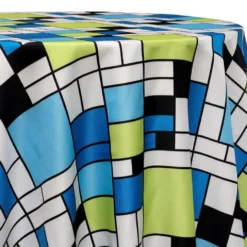Mondrian (Poly Print) Table Linen in Blue