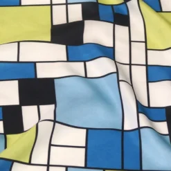 Mondrian (Poly Print) Table Runner in Blue