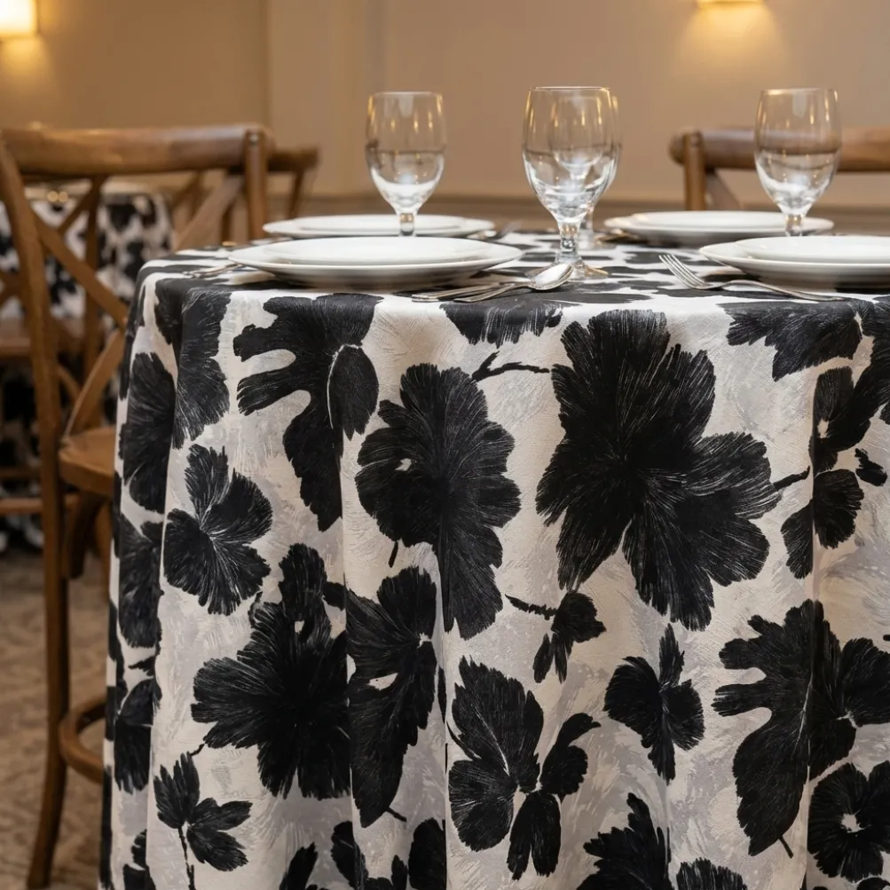 Mono Leaf (Slub Print) Table Linen