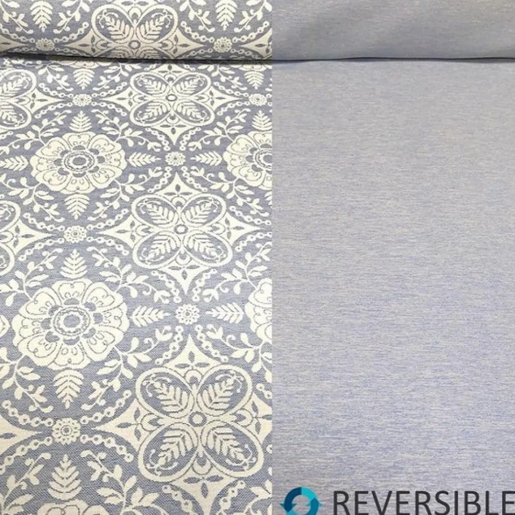 Morocco Jacquard (Reversible) Table Runner in Blue