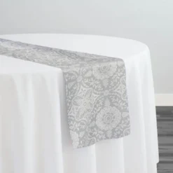 Morocco Jacquard (Reversible) Table Runner in Grey