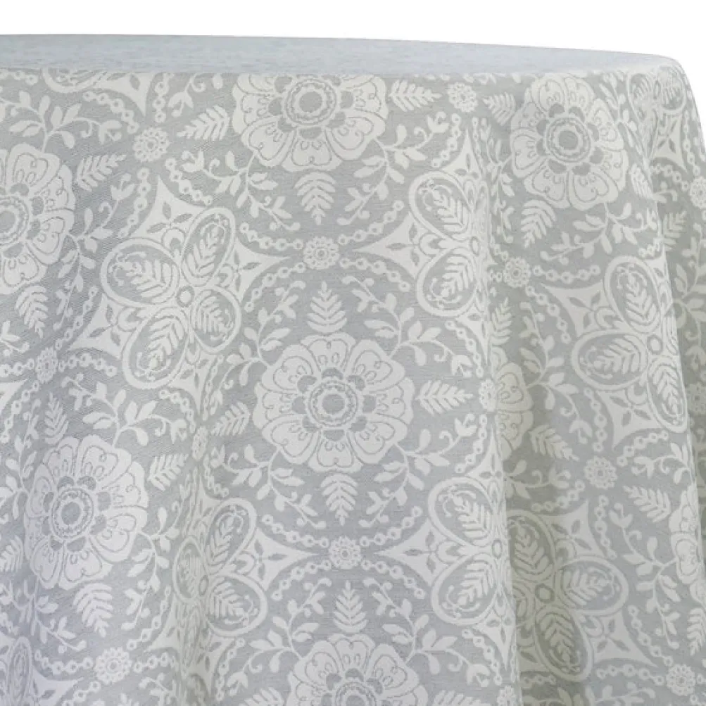 Morocco Jacquard (Reversible) Table Linen in Grey