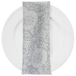 Morocco Jacquard (Reversible) Table Napkin in Grey