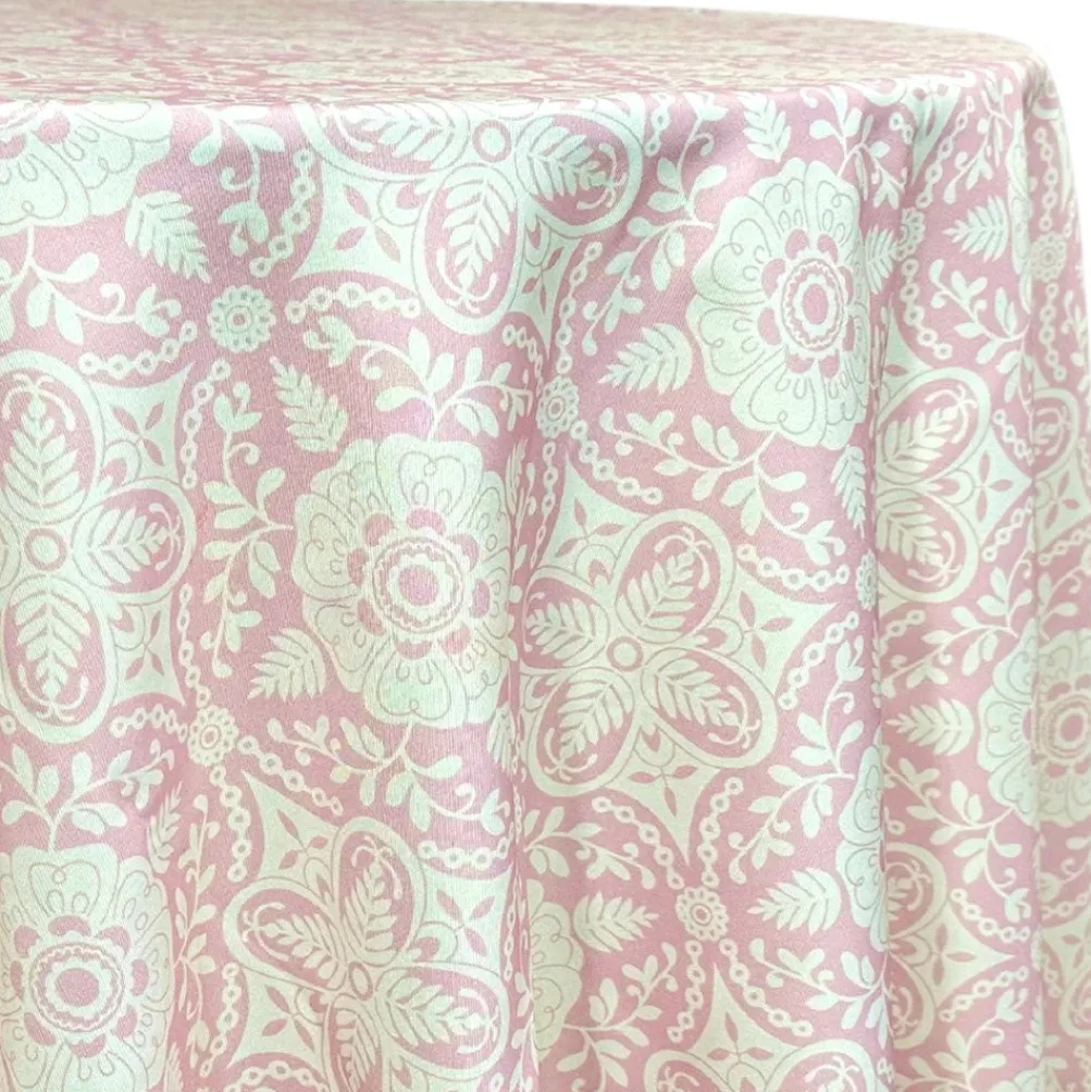 Morocco (Poly Print) Table Linen in Dusty Rose