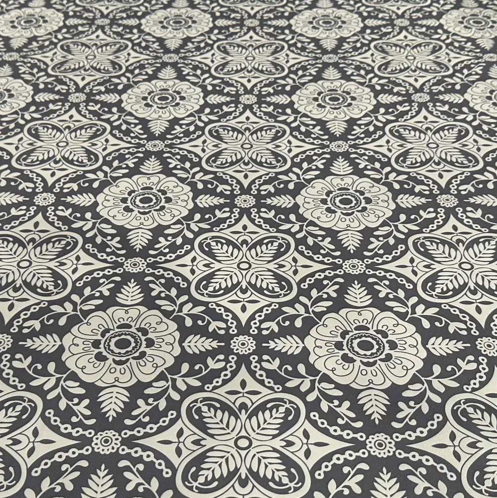 Morocco (Poly Print) Table Linen in Grey