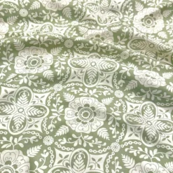 Morocco (Poly Print) Table Linen in Sage