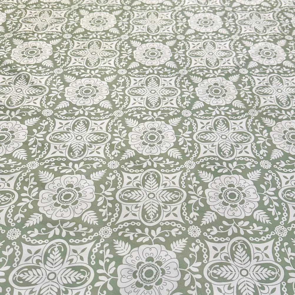 Morocco (Poly Print) Table Linen in Sage