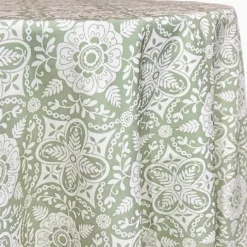Morocco (Poly Print) Table Linen in Sage