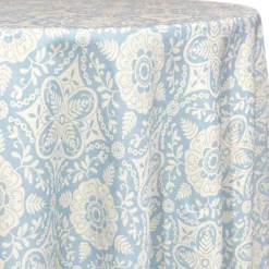 Morocco (Poly Print) Table Linen in Lt Blue