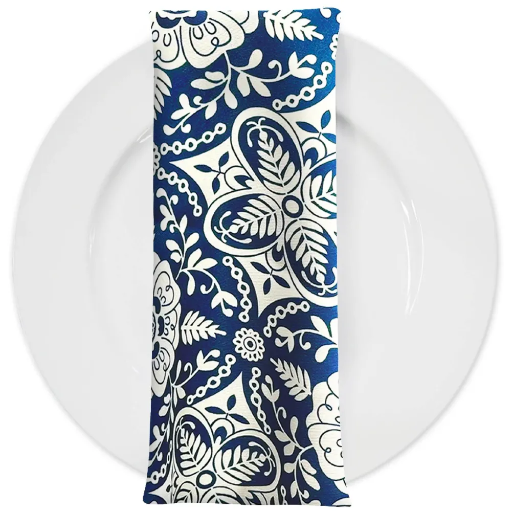 Morocco (Poly Print) Table Napkin in Royal