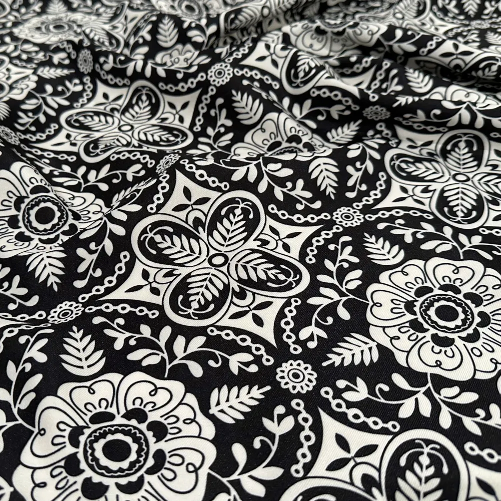 Morocco (Poly Print) Table Runner in Black