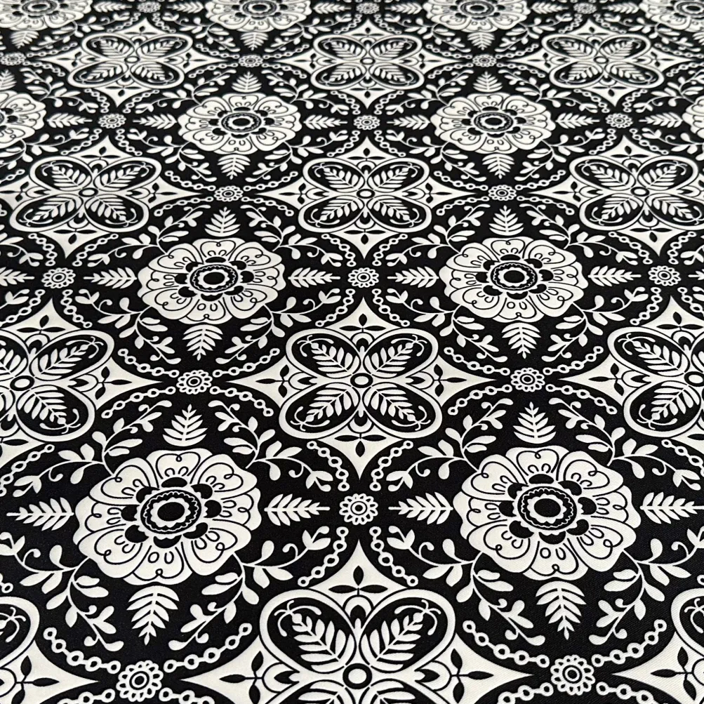 Morocco (Poly Print) Table Runner in Black